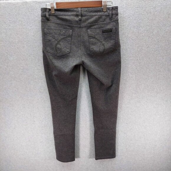 Calvin Klein  Charcoal Gray Pull On Stretch Pants Leggings Sz 8 No Front Pockets - Picture 13 of 16
